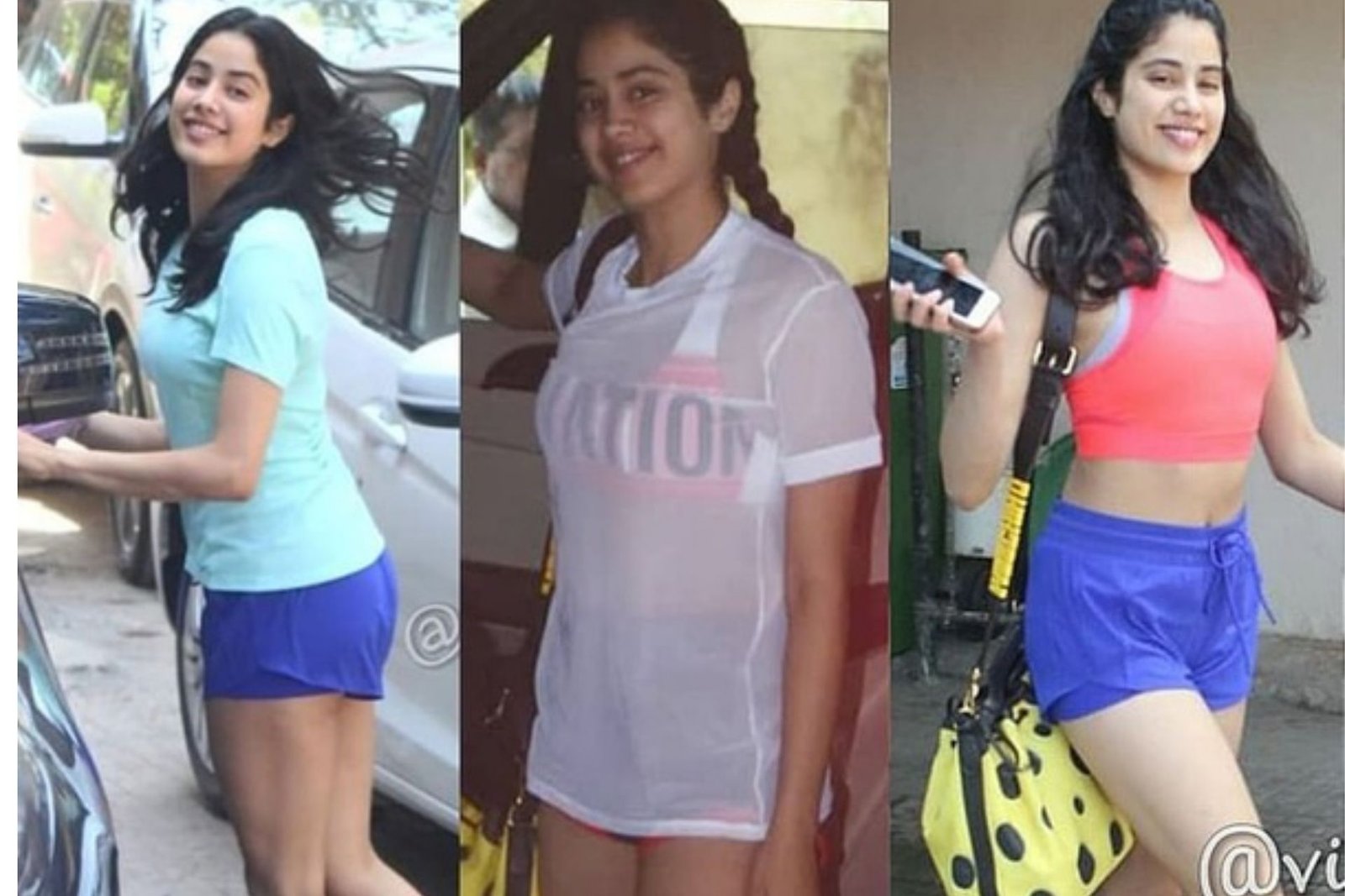 Janhvi Kapoor Super Stylish Gym Outfits..!
