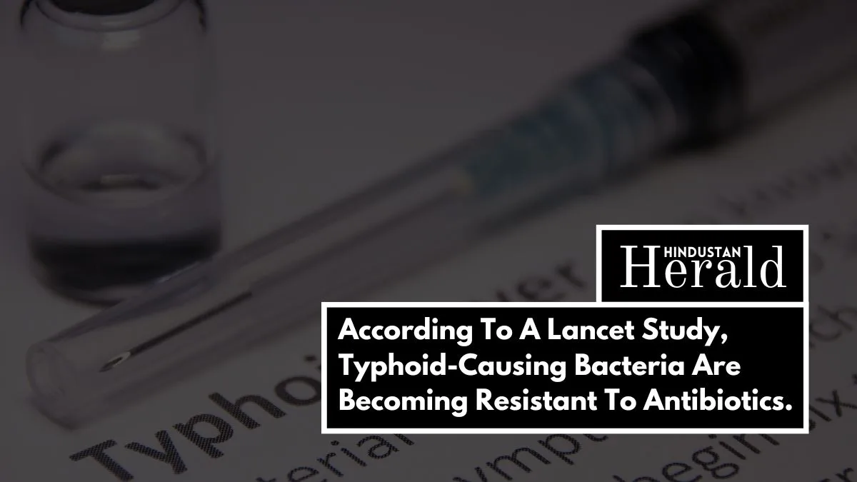 According To A Lancet Study, Typhoid-Causing Bacteria Are Becoming Resistant To Antibiotics.