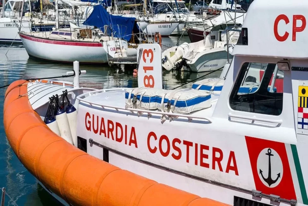 Italian Coastguard In Rescue Of Two Fishing Boats Carrying 1,200 People