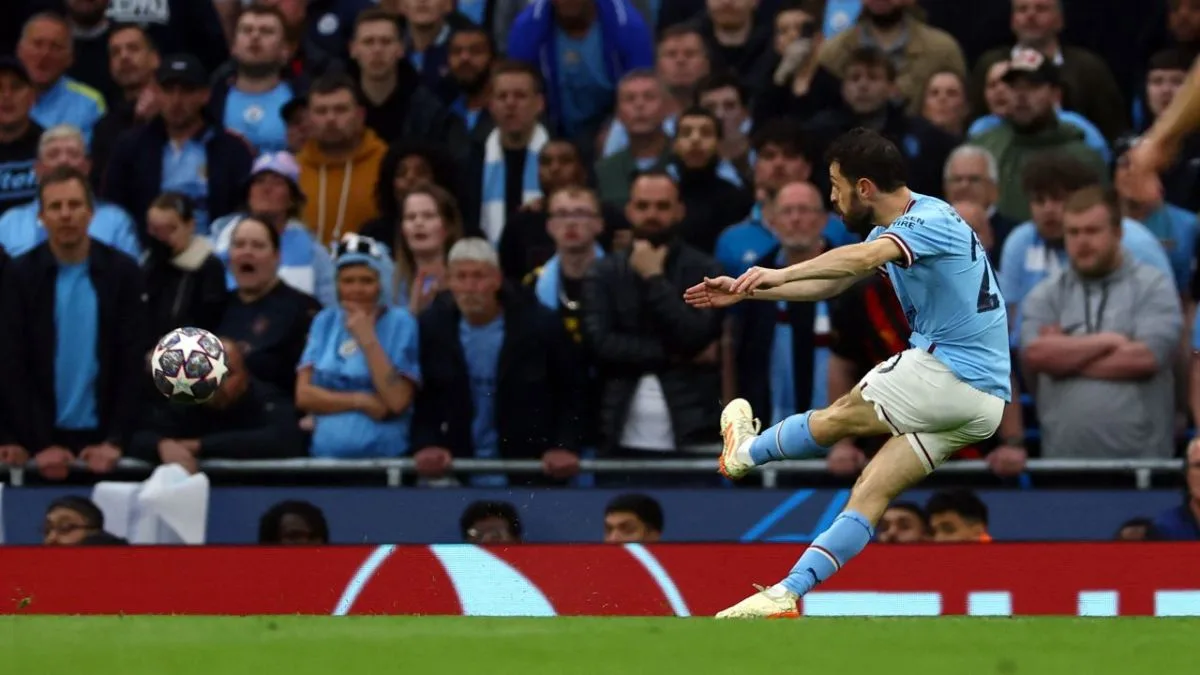 In a dominant performance, Bernardo Silva's two goals propel Manchester City to a 4-0 victory against Real Madrid in the Champions League semi-final second leg. City's win sets up a final showdown with Inter Milan and puts them in contention for a historic treble this season.
