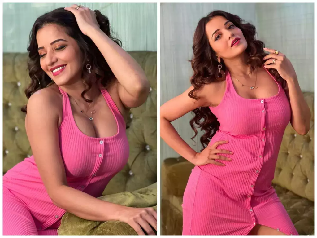 Antara Biswas, who is popularly known as Monalisa and plays a role in the Beqaboo series, took to Instagram to share pictures of herself in a lovely dark pink dress with puffed-up net sleeves. With her heavy makeup and curled tresses, the actor looks mesmer

