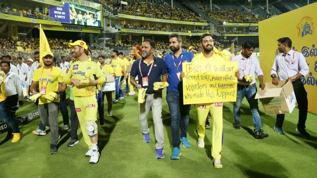 The IPL 2023 encounter between Chennai Super Kings (CSK) and Delhi Capitals (DC) became a frenzy as fans went into a frenzy when MS Dhoni won the toss and elected to bat first. The excitement was captured in a viral video, showcasing the unwavering support for the legendary captain. Find out more about this crucial game and its implications for both teams in the IPL playoffs race.