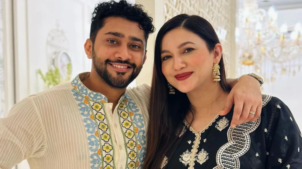 Gauahar Khan and Zaid Darbar looked absolutely adorable as they celebrated their baby shower recently. The couple shared pictures on social media, and fans can't get enough of their cute printed outfits. Take a look