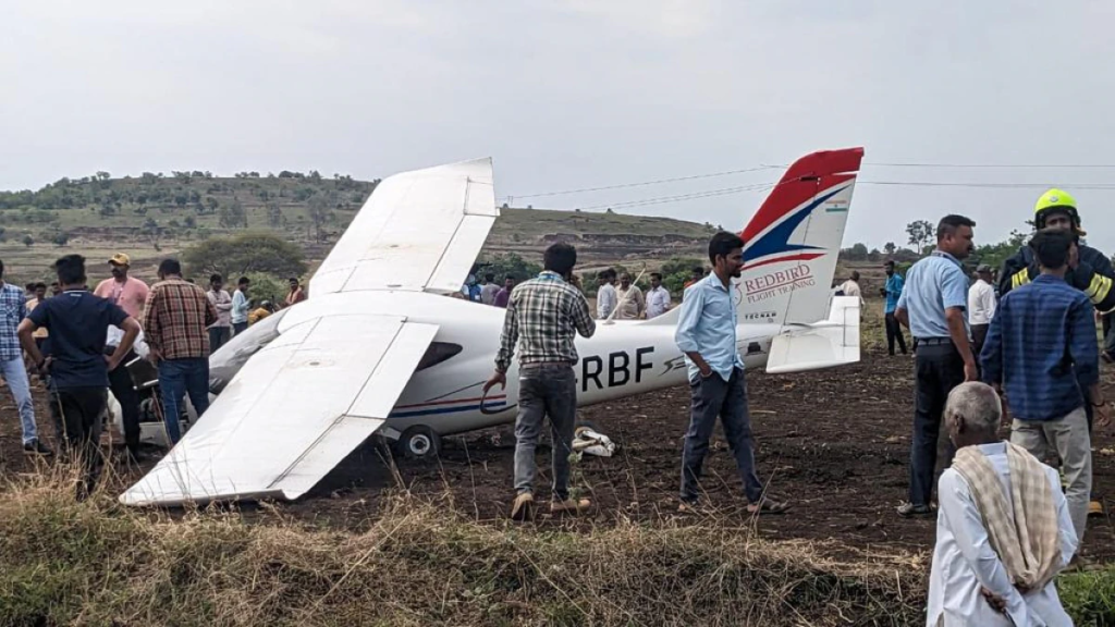 A two-seater training aircraft, reportedly belonging to Redbird Aviation, encountered technical glitches during a flight and made an emergency landing near Sambra airport in Belagavi. Learn more about the incident and the minor injuries sustained by the pilots.

