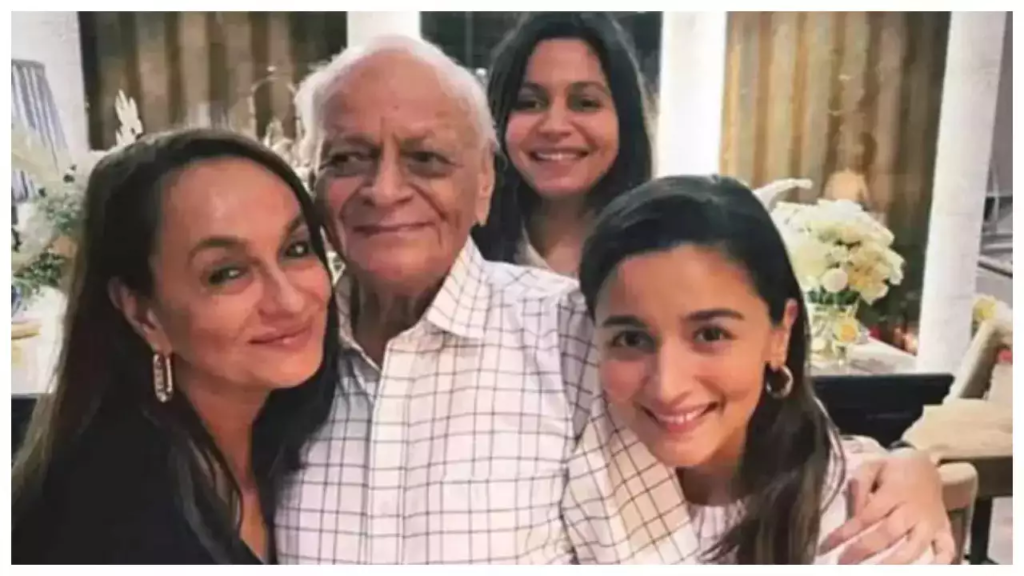 Actor Alia Bhatt's grandfather, Narendranath Razdan, sadly passed away at the age of 93 after battling a prolonged illness. Alia took to Instagram to remember him and share cherished memories. Read her heartfelt tribute to her beloved grandfather.

