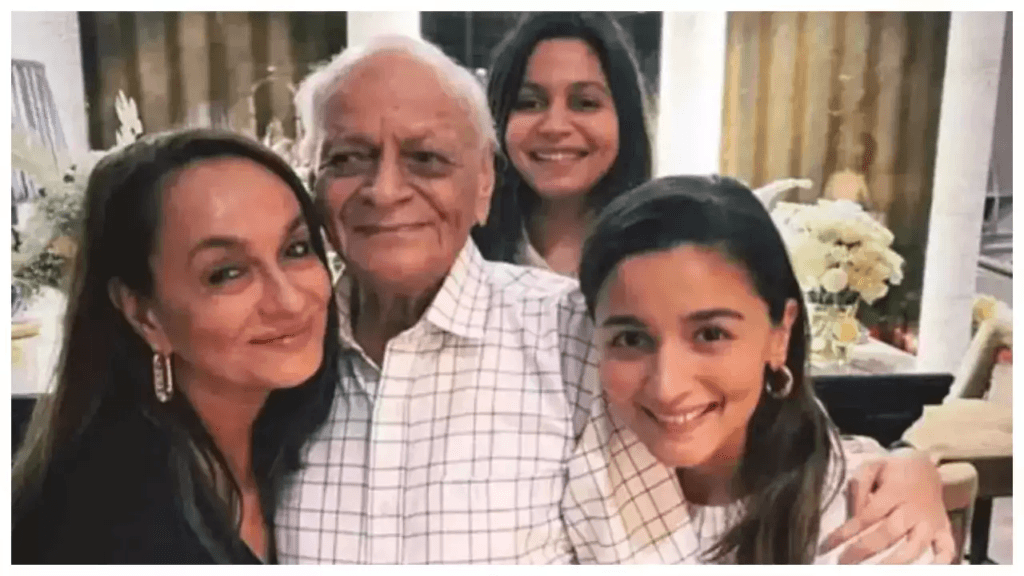 Actor Alia Bhatt's grandfather, Narendranath Razdan, sadly passed away at the age of 93 after battling a prolonged illness. Alia took to Instagram to remember him and share cherished memories. Read her heartfelt tribute to her beloved grandfather.

