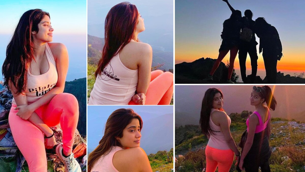 Janhvi Kapoor, the renowned Bollywood actress, has delighted her followers with a captivating series of Instagram pictures. In these photos, she can be seen gracefully basking in the beauty of a sunset, wearing an all black outfit. The images exude a sense of serenity and joy as Janhvi embraces nature's magnificent spectacle.
