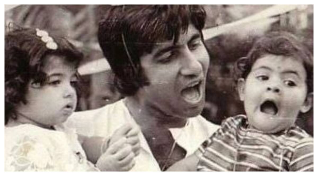 Bollywood legend Amitabh Bachchan takes to Instagram to share a nostalgic throwback photo featuring baby Twinkle Khanna and his daughter Shweta Bachchan. The heartwarming picture, captured during Shweta's birthday celebration, showcases the precious bond between the two star kids. Read on to discover more about this delightful throwback moment.

