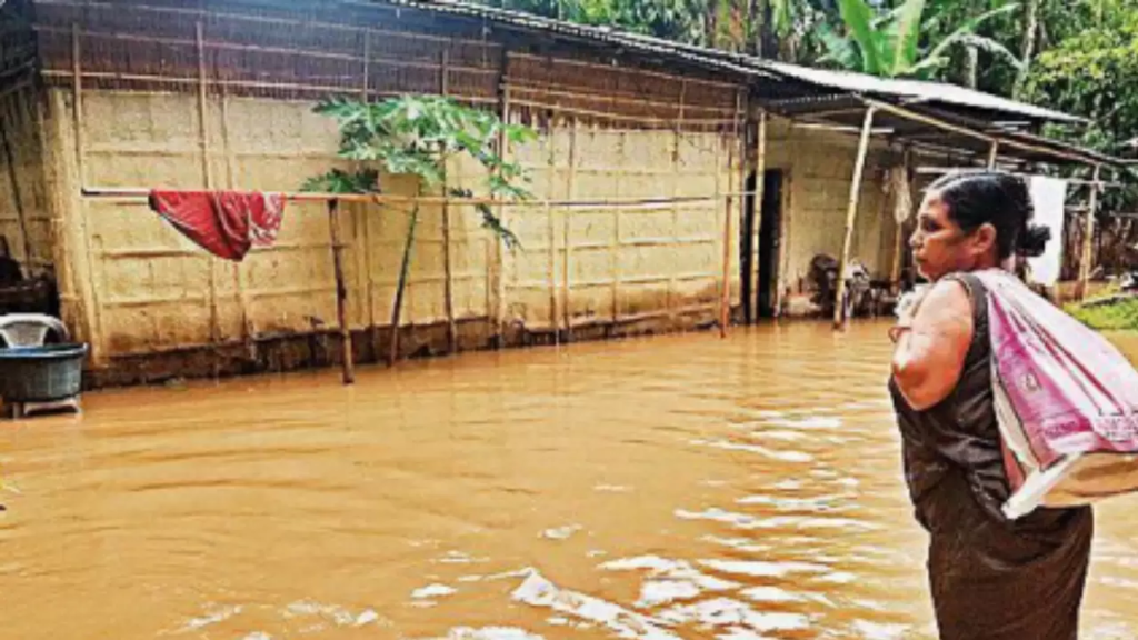 The ongoing heavy rainfall in Assam has resulted in severe flooding and landslides, affecting over 35,000 individuals. Lakhimpur district is the most severely impacted, with more than 25,200 people bearing the brunt of the disaster. The situation remains critical as rivers continue to flow above the danger level, submerging villages and causing extensive damage to crops and infrastructure. Stay updated on the latest developments regarding the Assam floods.

