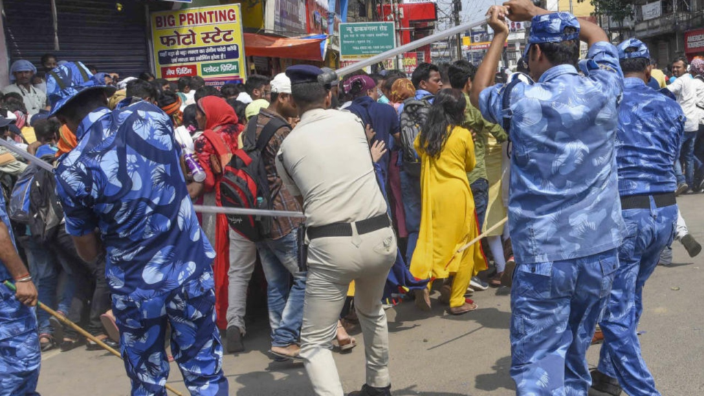 Bihar Police lathi-charged CTET aspirants in Patna during a protest against the state government's decision to end the domicile rule in recruitment. The protesters caused disruptions and damage to property, leading to a case being registered against them. Strict action will be taken, says DSP Nurul Haque.

