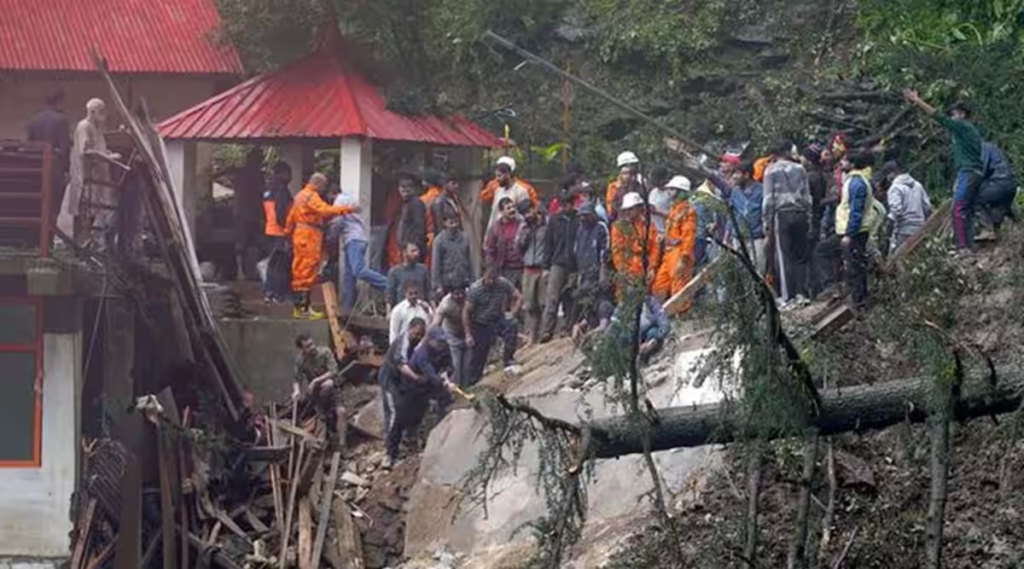 Amid the relentless downpour, a catastrophic landslide wreaks havoc in Shimla, Himachal Pradesh, claiming over 30 lives. Witnessed by a distraught six-year-old, the tragic incident unfolds as a parent's worst nightmare. The region grapples with the aftermath, as the death toll in Himachal Pradesh surpasses 70.
