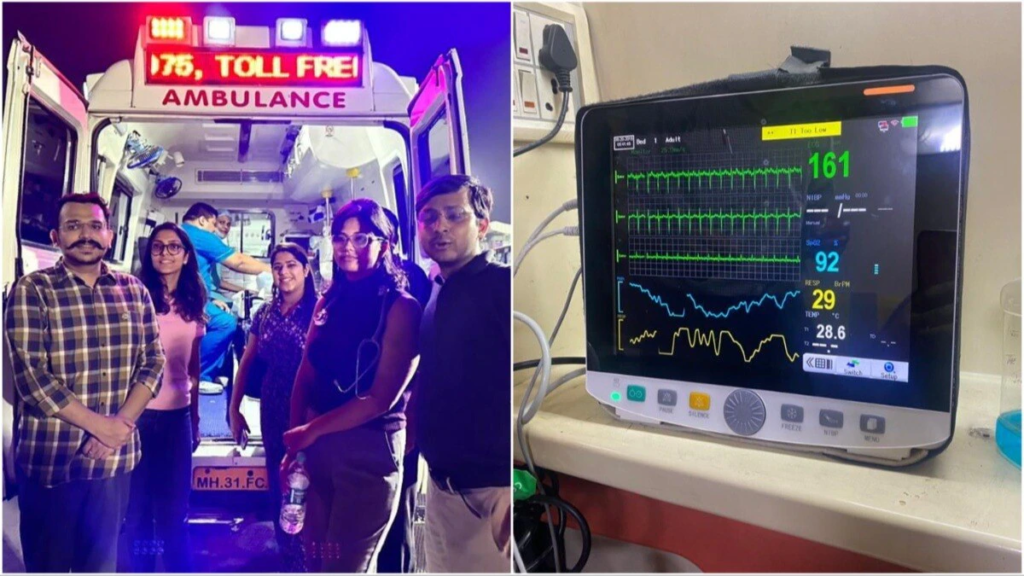 Five doctors from AIIMS successfully resuscitate a 2-year-old child who faced breathing difficulties during a Vistara flight. The child was stabilized and handed over to a pediatrician after the flight's diversion to Nagpur.