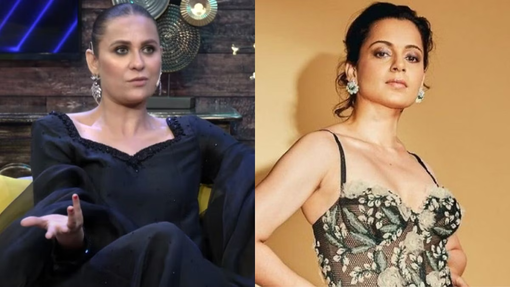  "Pakistani actress Nausheen Shah openly criticizes Kangana Ranaut's comments about Pakistan, sparking a heated controversy."
