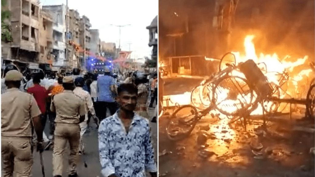 "Tensions escalated in Maharashtra's Satara as violent clashes involving stone pelting and arson erupted between two communities. The conflict was triggered by a controversial social media post, leading to the suspension of internet services in the area. Read on to learn more about the situation."
