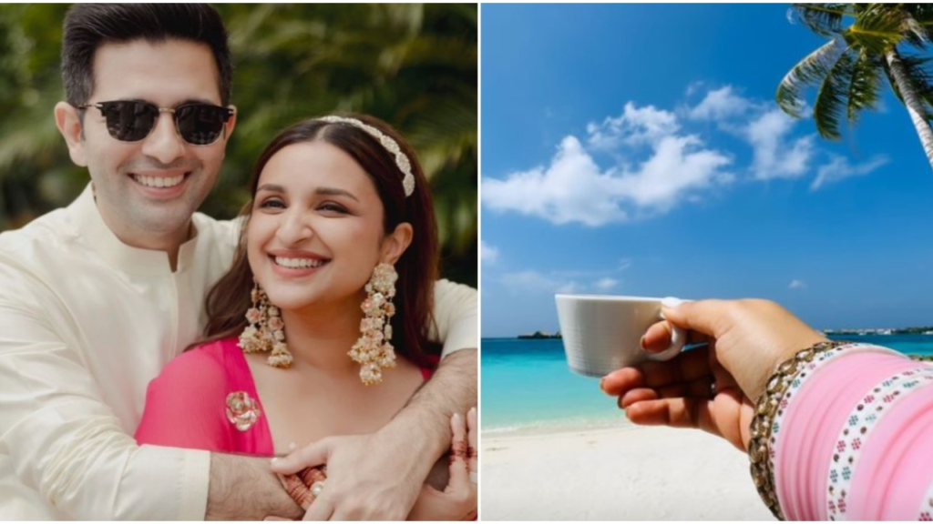 "Parineeti Chopra's unconventional 'Girls Trip' in Maldives after her wedding to Raghav Chadha. Explore the stunning photos of her getaway."
