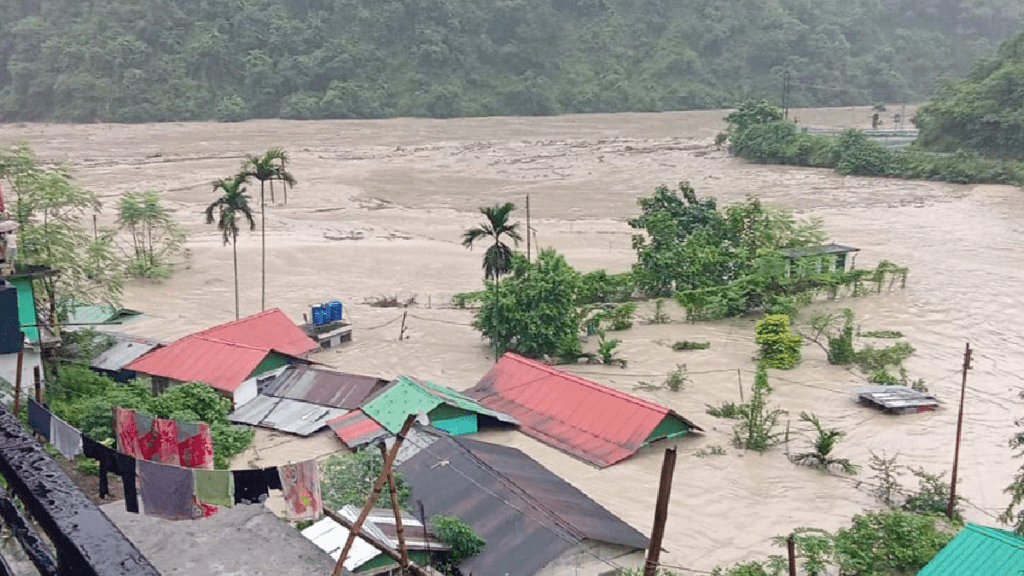 "The Indian Army successfully conducts a swift rescue operation, airlifting tourists stranded in Sikkim's Lachen due to flash floods."
