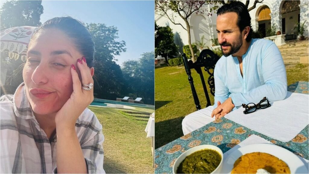 "Discover the joy of winter mornings as Kareena Kapoor shares glimpses of her family's retreat at Pataudi Palace. From 'makki ki roti' to 'sarson da saag,' experience the magic of North Indian delicacies in their private 'bagh.'"

