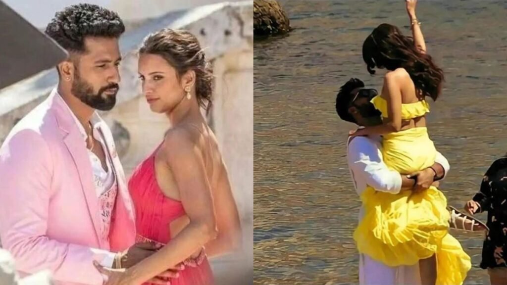Dive into the leaked pictures capturing the romantic moments between Vicky Kaushal and 'national crush' Triptii Dimri during their film shoot in Croatia. The intimate scenes and Vicky lifting Triptii have created a buzz in Bollywood circles. 
