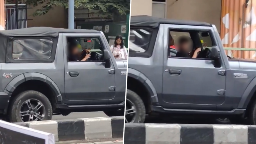 "Bengaluru Traffic Police swiftly act on a viral video capturing a child steering a Mahindra Thar. The father faces penalties for allowing the risky stunt, raising concerns about road safety."
