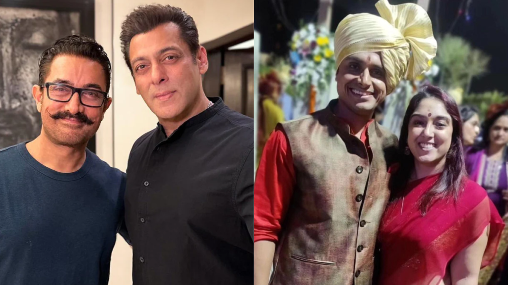 "Salman Khan opens his doors for Ira Khan and Nupur Shikhare's mehendi ceremony, attended by Bollywood's elite including Aamir Khan, Kiran Rao, and more. Exclusive glimpses of the grand celebration captured in photos and videos."


