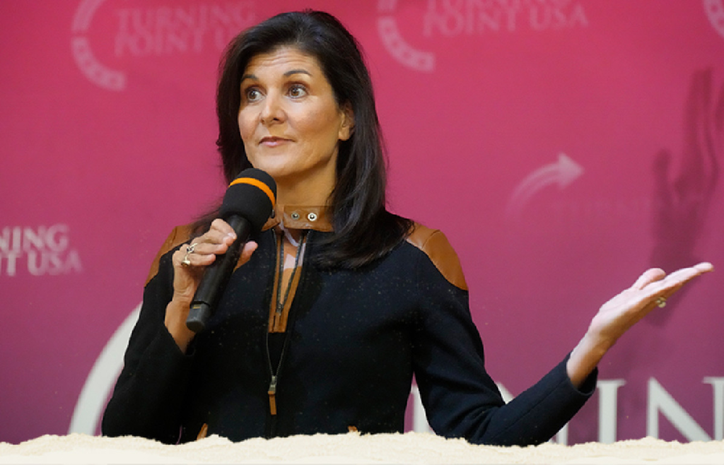 "Delve into Nikki Haley's political narrative and the intriguing figure silently supporting her campaign from a distance. Uncover the dynamics shaping Haley's journey."
