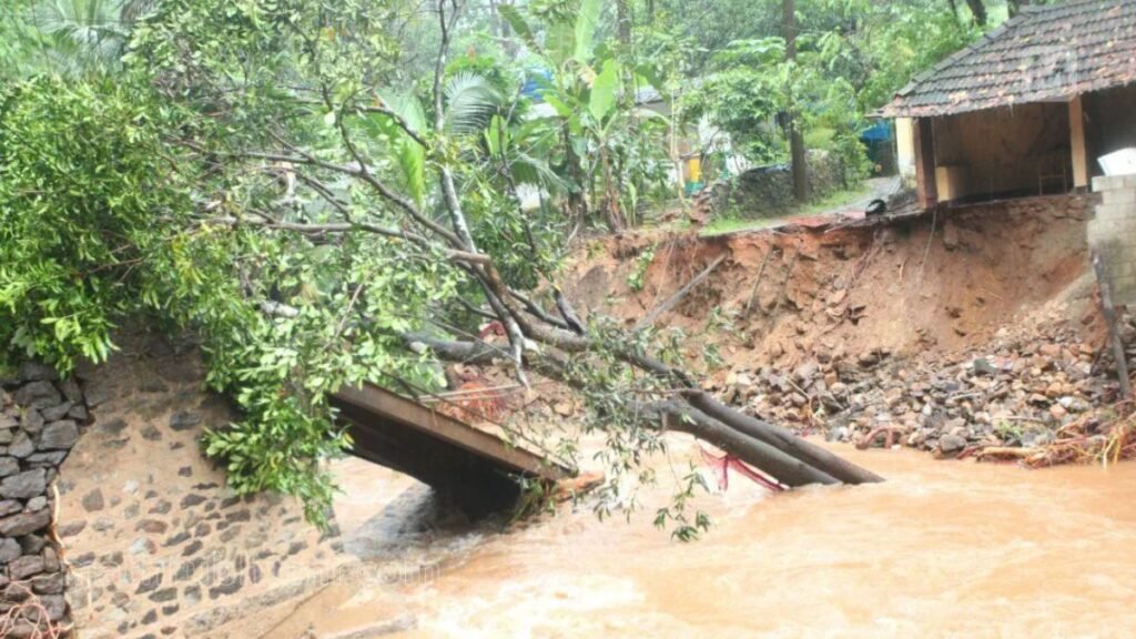 Severe rains have devastated Kerala, causing flooding and landslides that left four people dead. The India Meteorological Department (IMD) has issued an orange alert for multiple districts, predicting continued heavy rainfall. Authorities are conducting extensive relief operations, with many residents evacuated to relief camps as homes and roads remain submerged.
