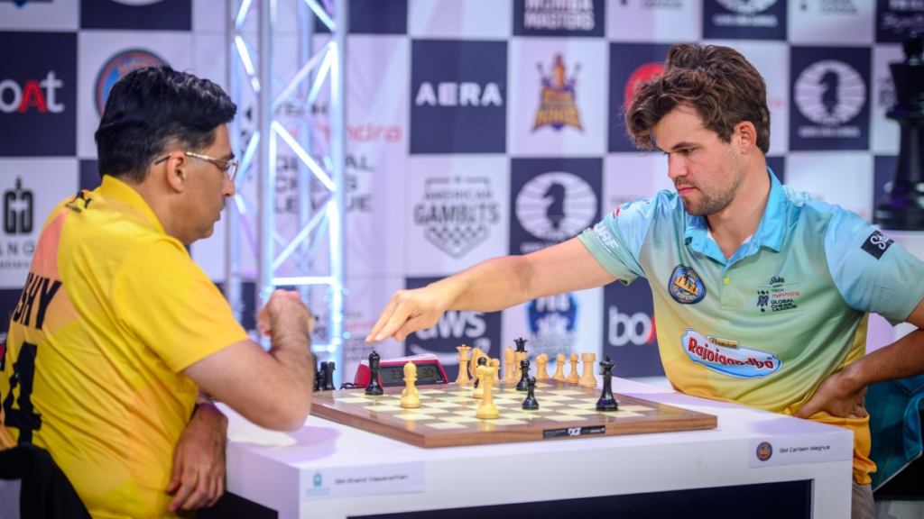 In a gripping round of the Global Chess League, Vidit Gujrathi narrowly missed a victory against Arjun Erigaisi, while Magnus Carlsen experienced a surprising loss. The absence of time increments added pressure, showcasing the intense competition among top players.