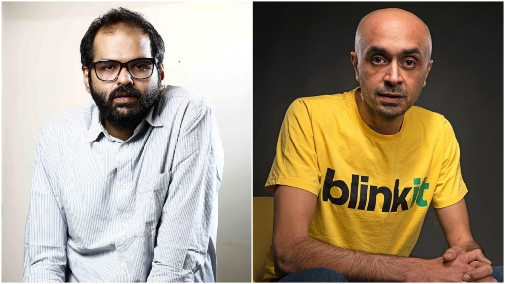 Kunal Kamra delivering a speech on the exploitation of gig workers in quick commerce