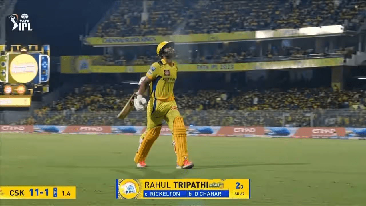 IPL 2025: Rahul Tripathi Poised to Anchor CSK’s Top Order After Ruturaj’s Injury Blow